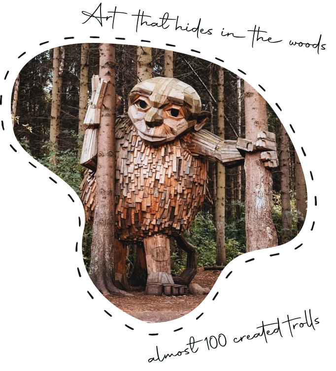 Image presenting the troll sculpture